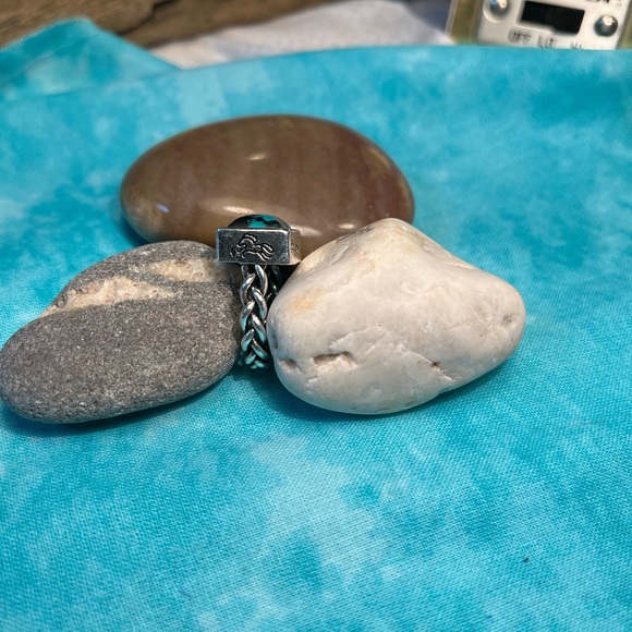 2252-RMT Antique Style Pioneer Spirit Silver & Turquoise Color Setting - Picture 13 of 16